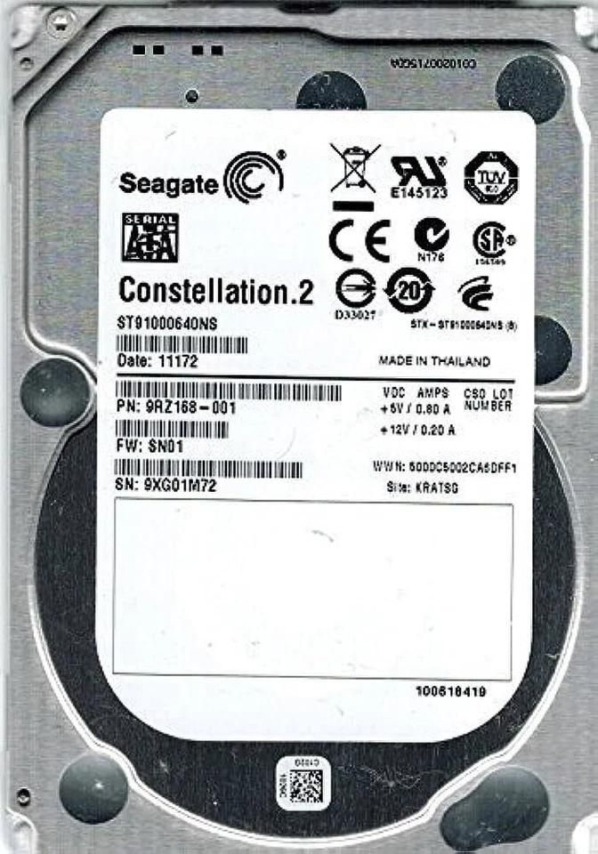 Seagate 1tb 2.5" Hard Drive ST91000640NS Constellation.2 Internal 7200RPM - Image 1 of 1