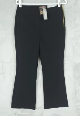 Chico’s 0 Women Sz 4 So Slimming Ava Cropped Flare Black Elastic Size Zip NWT - Image 1 of 4