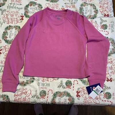 Camisa Top Manga Larga Acanalada Rosa Purpúreo Champion Girls L (14) Nueva con Etiquetas Foto 1 de 4