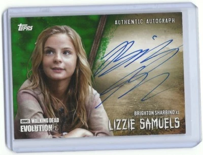 Walking Dead Evolution Brighton Sharbino Lizzie Samuels autograph auto card /25 - Image 1 of 2
