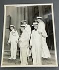 WWII US Navy Admiral With Staff 8X10 Photo