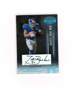 2005 Donruss Gridiron Gear Autografo Foglio Olografo Platino Tiki Barber 04/10 - Foto 1 di 3