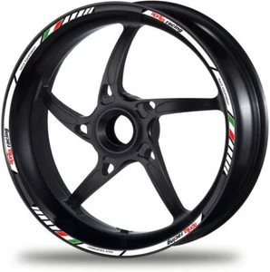 Aprilia racing set rim stickers rsv 4 tuono rs250 Motorcycle Wheel Decals WHITE - Picture 1 of 2