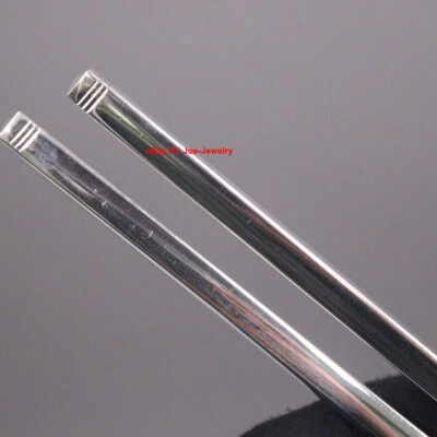 Echte 999 Feinsilber Essstäbchen 8,07 Zoll Hochglanz Oberfläche Quadratisch Erwachsene Essstäbchen - Bild 1 von 4