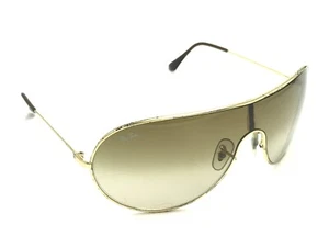 Ray-Ban RB 3250 001/13 Gold Shield Aviator Sunglasses Brown Gradient Small Italy - Picture 1 of 11