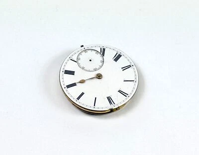 Antique Martin London Pocket Watch Movement c1860s No18968 43mm Roman Dial - Image 1 of 4