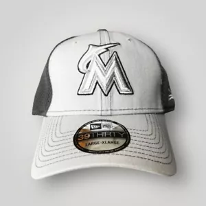 New Era 39Thirty MLB Miami Marlins Gray Neo Men’s Meshback Hat Cap Size L/XL - Picture 1 of 11