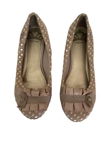 FERGALICIOUS Women’s flat Shoes size US 6.5 EU37.5 Color Beige with Polka dots - Picture 1 of 9