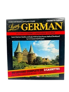 Living German Complete Language Course Cassette Edition 40 Lessons w/ Books - Picture 1 of 11