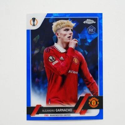 2022-23 Topps Chrome Sapphire UEFA Alejandro Garnacho Image Variation RC #50 - Image 1 of 2