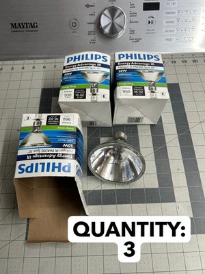 Lote de 3 bombillas Philips Energy Advantage IR 50W PAR30S Spot 10 grados NOS Foto 1 de 4