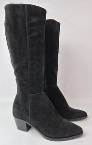 La Canadienne Damen schwarz pfefferminz Wildleder Absatz kniehohe Stiefel Größe 8,5 - Bild 1 von 7