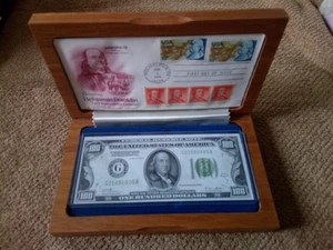 AMAZINGLY UNIQUE 1928 SERIES A $100 ONE HUNDRED DOLLAR BANKNOTE, GEMU, GIFT SET - Picture 1 of 19