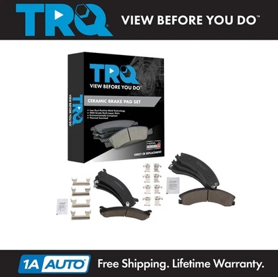Керамические тормозные колодки TRQ подходят для Chevrolet Express 3500 GMC Savana 3500 2009-2020 годов выпуска - Изображение 1 из 4
