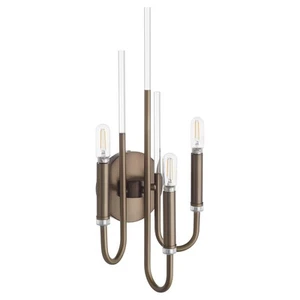 Dark Brass Three Light Wall Mount from the SUMMIT Collection - Picture 1 of 4