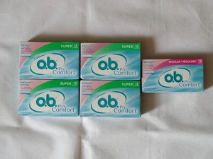 O.B. Tampones Sin Aplicador Super 4 Paquetes de 18ct y Regular 18ct - Imagen 1 de 10