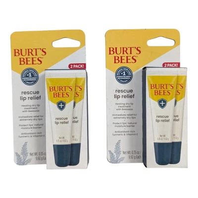 3 x Bálsamo Labial Burt's Bees Rescue 0.035z ENVÍO GRATUITO Foto 1 de 3