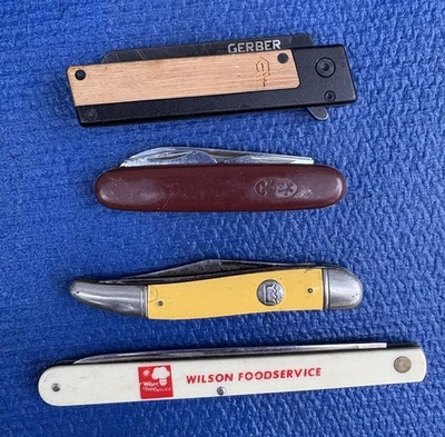 Lot Of 4 Vintage Pocketknives Gerber Colonial Imperial Rodgers Sheffield - Image 1 of 4