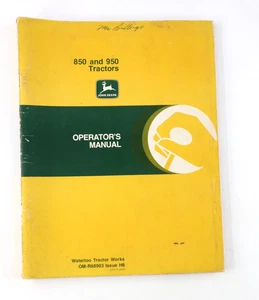 Genuine Original John Deere 850 950 1050 Tractors Operators Operation Manual - Picture 1 of 3