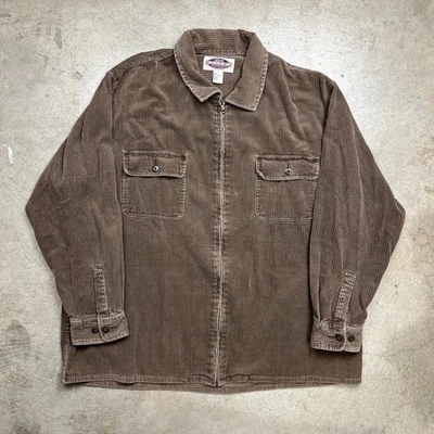 Винтажная вельветовая куртка Y2k Sonoma на молнии коричневая 2XL - Изображение 1 из 4