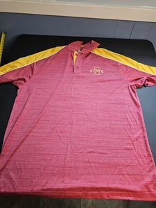 Colosseum Iowa State Cyclones NCAA Golf Poloshirt Rot Herren Größe XL - Bild 1 von 5