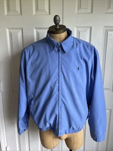 Polo Ralph Lauren Golf Powder Blue Bomber Jacket Men Size XXL Full Zip Collared - Picture 1 of 18