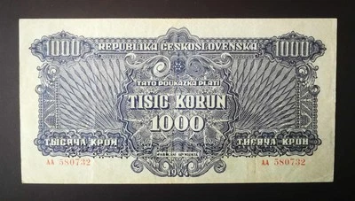Czechoslovakia 1000 Korun 1944 VF Specimen - Image 1 of 2