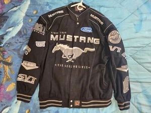 VINTAGE RARE JH DESIGN 40th ANNIVERSARY FORD MUSTANG BOMBER STYLE JACKET SIZE 4X - Picture 1 of 4