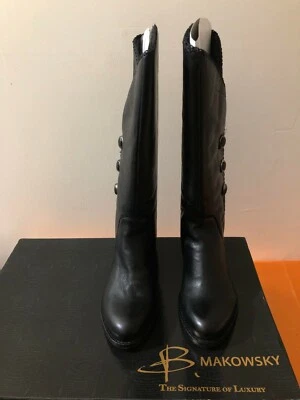 B. Makowsky Women's Naomi Boot, Black, 6.5 M US, Bfnaomi, Leather, Luxury - Image 1 of 4