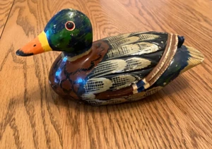 Vintage 8" Hand Carved Duck Decoy  Nice Shape - Picture 1 of 7