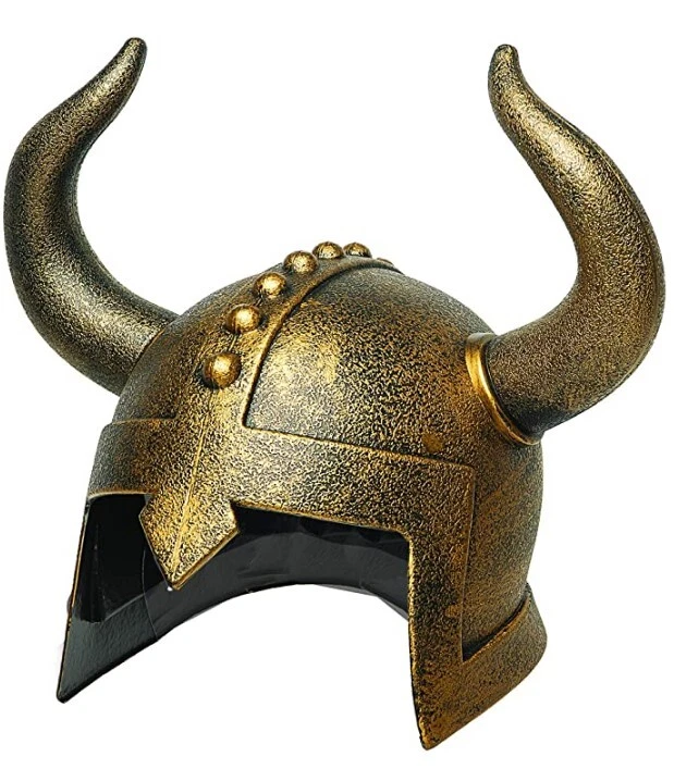Capacete Viking - Ouro Antiquado - Fantasia Acessório Cosplay - Tamanho Único - Imagem 1 de 1