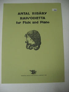 Antal Ribary Rapsodietta for Flute and Piano Sheet Music Book 1982 General - Picture 1 of 2