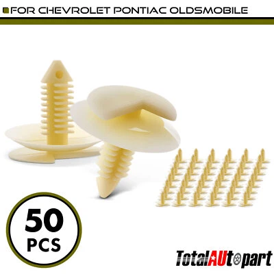 50 piezas sujetadores de clip de doble cabeza para retenedor de panel interior de puerta para Chevy 5/16 pulgadas Foto 1 de 4