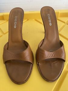Bebe High Heel Sandals 6 Brown / Tan