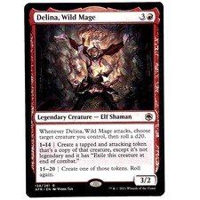 Delina, Wild Mage - M/NM Red Legendary Creature Elf Shaman Rare CCG TCG MTG AFR