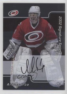 2001-02 ITG Be A Player Signature Series Auto Arturs Irbe #129 Auto