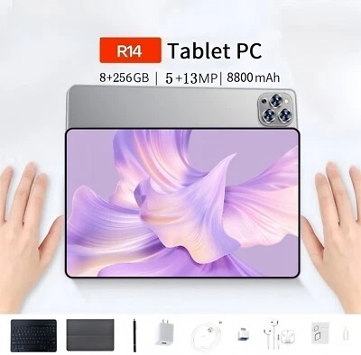 2025 10.1 Inch Tablet 8G RAM 256G ROM 1920x1200 MTK6762 Deca Core 5G WiFi Tablet - Image 1 of 4