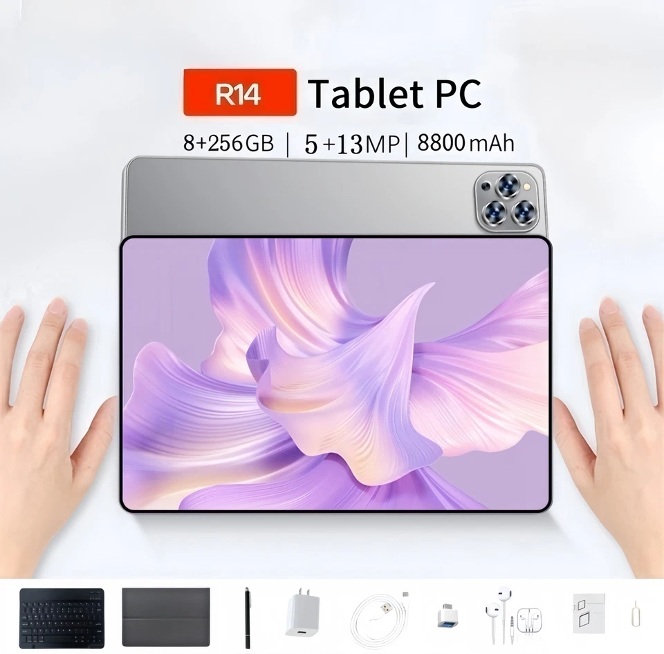 2025 10.1 Inch Tablet 8G RAM 256G ROM 1920x1200 MTK6762 Deca Core 5G WiFi Tablet - Image 1 of 4