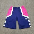 Adidas Shorts Mens Small Blue Pink Outdoors Athletic Active Logo TreFoil Adult