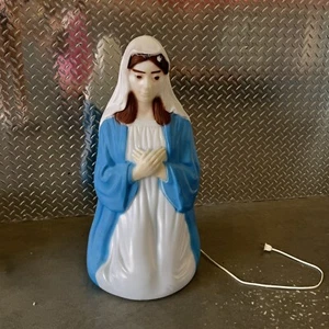 Vintage 27" Empire Blasform Mutter Maria, Weihnachten beleuchtete Krippe - Bild 1 von 4