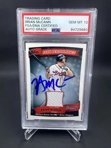 Brian McCann Signed 2010 Topps Peak Performance Relic IP Auto PSA/DNA Braves - Picture 1 of 2