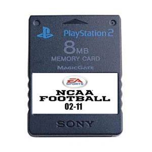 Tarjeta de memoria NCAA Football 2002 - 2011 nombre real actualización lista archivo PlayStation 2 - Imagen 1 de 1
