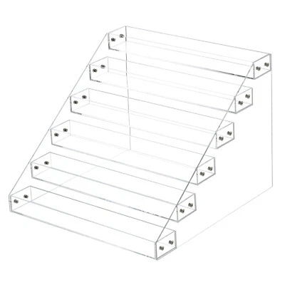 Estante de especias de acrílico transparente de 6 niveles para frascos de condimentos de cocina estante para gabinete  Foto 1 de 4