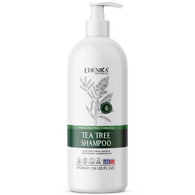 Edenika Tea Tree Shampoo - Invigorating & Nourishing Cleanser for All Hair Types - Image 1 of 3