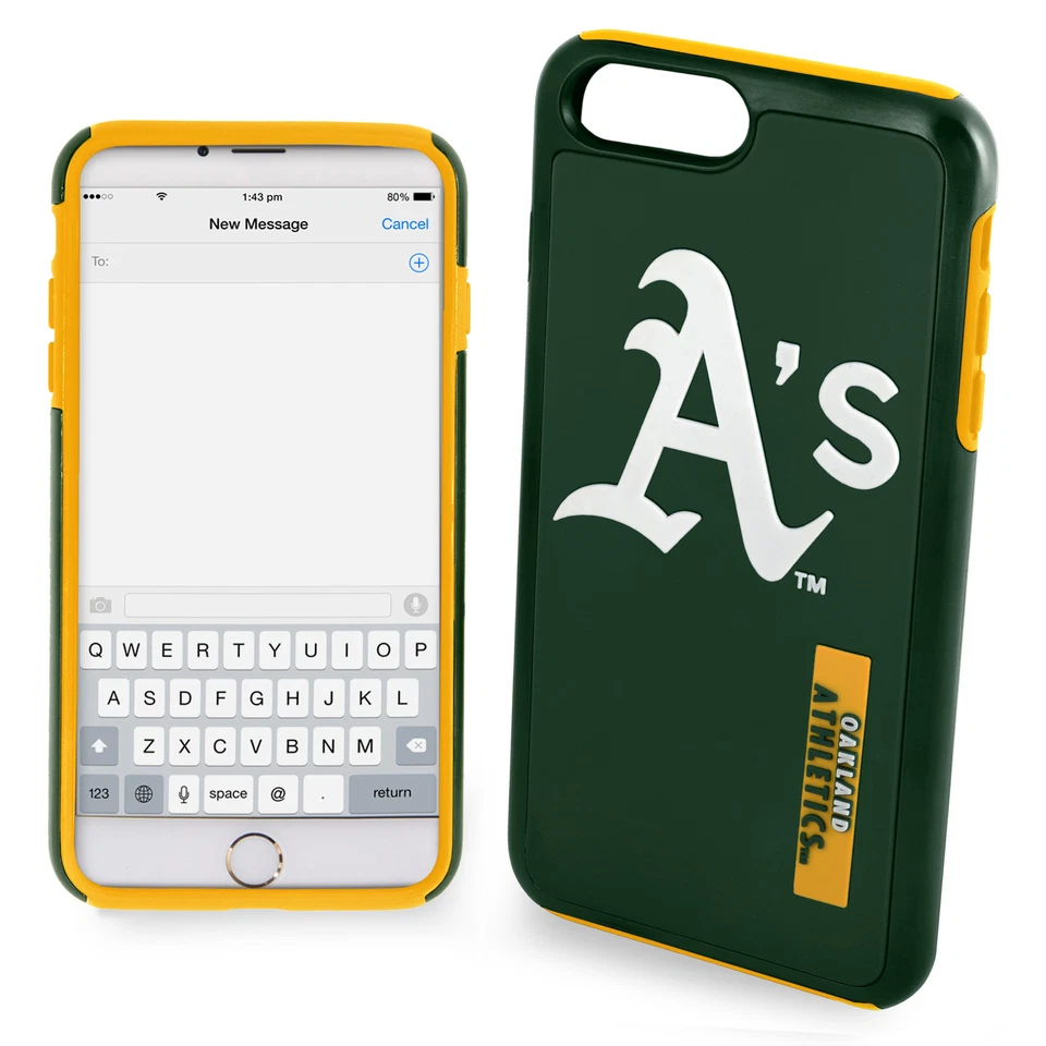 FOCO MLB Oakland A's Hybrid Case for iPhone SE (2020-22), 8, 7, 6 & 6S (4.7") - Image 1 of 1