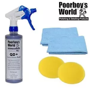 Poorboys Quick Detailer Plus Spray High Gloss QD+ & 2 Free Cloths & Pads - Picture 1 of 1