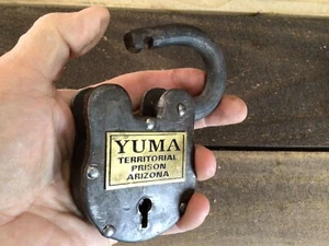 GRAN Cerradura de Hierro Fundido Prisión Territorial Yuma con 2 Llaves... ¡ENVÍO GRATUITO! - Imagen 1 de 6