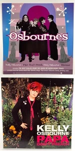 THE OSBOURNES Osbourne 12x12 PROMO SET POSTER piatto 2 jack laterali OZZY Sharon KELLY - Foto 1 di 2