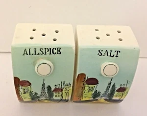 Vintage Keramik Piment & Salzstreuer handbemalt? Paris Eiffelturm  - Bild 1 von 7