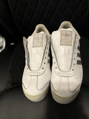 adidas Samoa W White Metallic Silver Originals AQ7912 Size 9.5 US Women NIB - Image 1 of 4